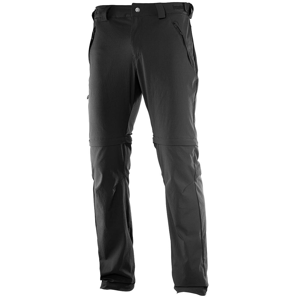 Pantalons Salomon Homme Noir - Salomon WAYFARER STRAIGHT ZIP M - France (9476-BTNQW)